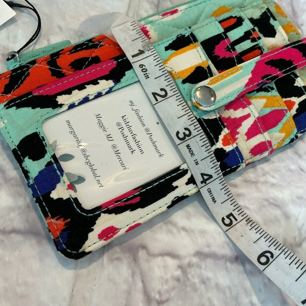Vera Bradley's Campus Double Pueblo Pattern, Wallet, Mint Green, NWT - Picture 8 of 8
